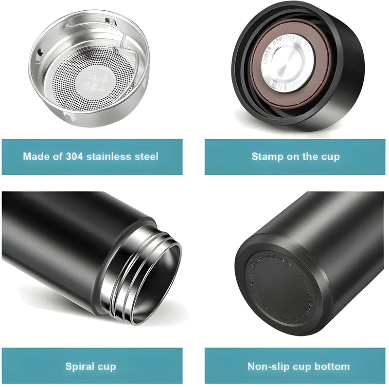 Smart LED Temperature Display Vacuum Insulated Water Bottle – Hot & Cold Stainless Steel Flask